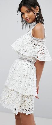 lace frill dress