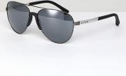 0ea2059 metal aviator sunglasses in black 61mm
