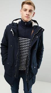 Fish Tail Parka With Teddy Lined Hood
