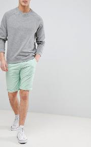 slim fit chino shorts  aqua green