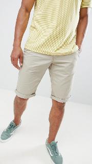 slim fit chino shorts  beige