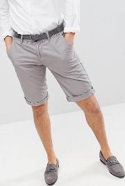 slim fit chino shorts  grey
