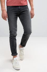 drake slim fit jeans in charcoal