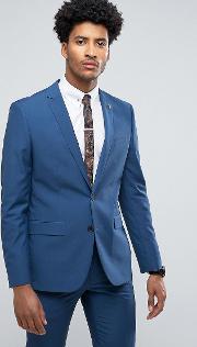 skinny suit jacket  blue