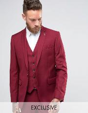 slim fit bright heron twill suit jacket