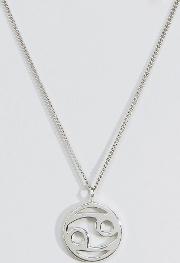 sterling silver cancer zodiac necklace