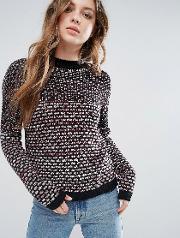 textured knit jumper