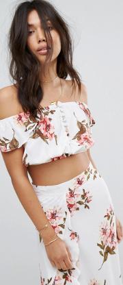 Tori Button Up Crop Top Co Ord