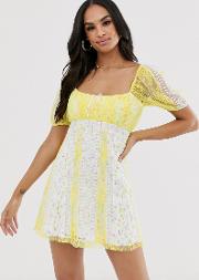 For Love & Lemons Limoncella Mini Dress