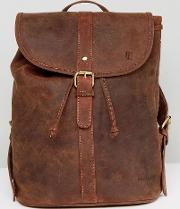 leather backpack in vintage