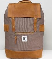 leather rider backpack in grey