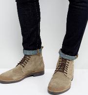 brogue boots taupe suede