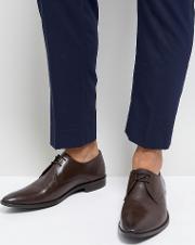derby shoes in brown leather