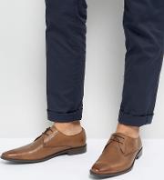 derby shoes in tan leather