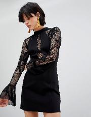 It's Now Or Never Lace Sleeve Bodycon Dress
