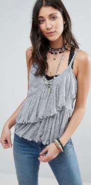 Melbourne Solid Frill Tank Top