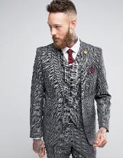 heritage premium wool check suit jacket