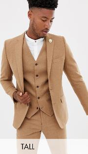 Tall Slim Fit Wool Blend Suit Jacket
