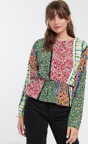 Blouse With Shirred Waist