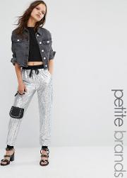 all over sequin track pant