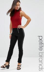 skinny trouser with zip front detail