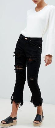 ripped boyfriend jeans