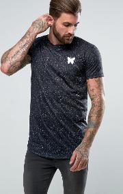 muscle t shirt in black speckle