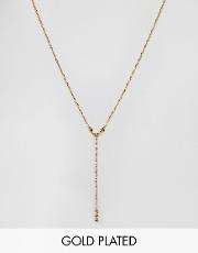 gold plated lariat necklace