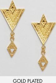 gold plated shae drop earrings
