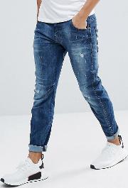 G Star Arc 3d Slim Jeans With Abraisons Midwash