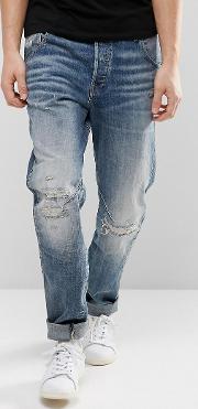 g star arc 3d tapered jeans medium aged restored 156 wash