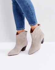 hudson london karyn taupe suede mid heeled ankle boots