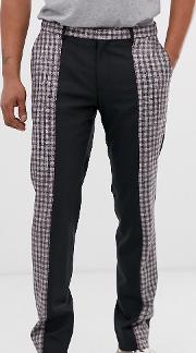 Cut And Sew Check Trouser