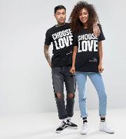 Choose Love T Shirt In Black