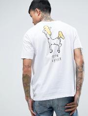 t shirt in white with back print