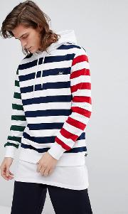 kennedy hoodie with contrast stripes
