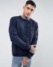 patchwork knit jumper