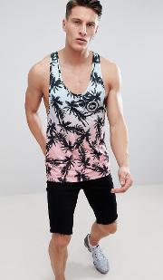 muscle vest in palm marble