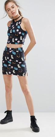 Print Bodycon Skirt