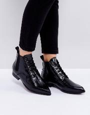 brad black lace up ankle boots
