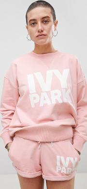 logo sweatshirt in pink