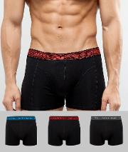 3 Pack Trunks With Contrast Waistband