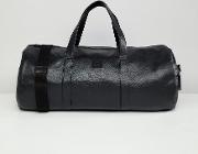 faux leather duffel bag