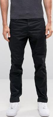 Intelligence Anti Fit Jeans With Engineered Detail  Coated Black