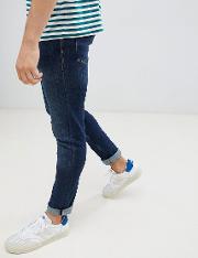 jeans in slim fit rinsed blue denim