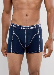 navy trunk with colour band