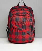 Dayton Red Check Backpack