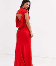 Maxi Dress With Cowl Back And Fishtail Skirt