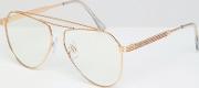 aviator glasses with clear lens in gold