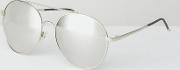 aviator sunglasses in silver